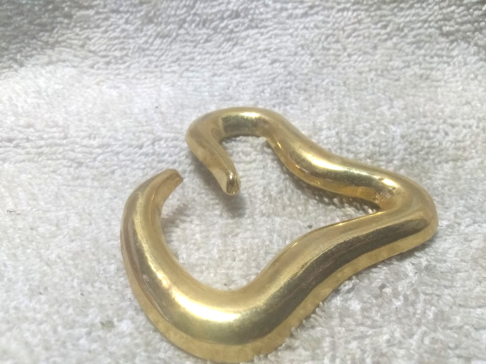 Solid Gold Narrow Snake Shape Scarf Kerchief Band… - image 5