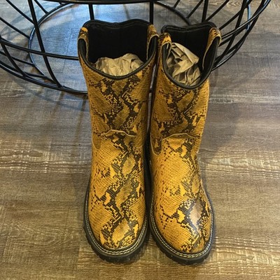 Dingo Yellow Snake Print Western Boots Dingo Snake Boots for Women | Mercari main image 4