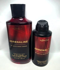 BATH AND BODY WORKS ADRENALINE BODY SPRAY WASH FOR MEN