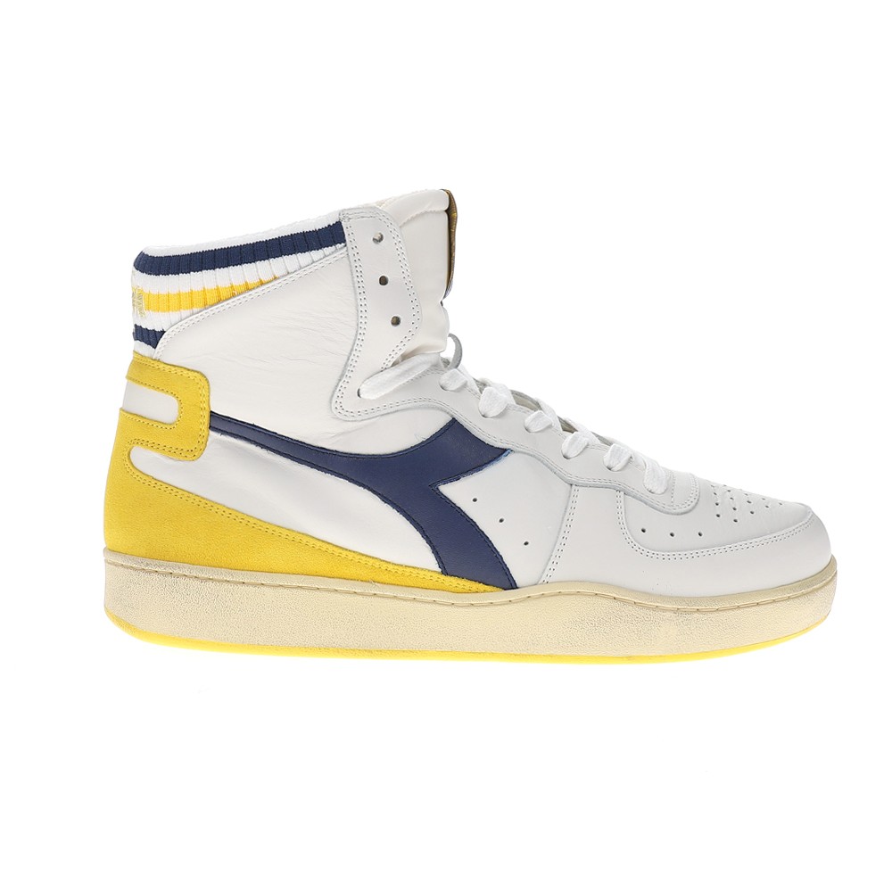 diadora Mi Basket Forty Knit Italia High Top  Mens White Sneakers Casual Shoes 1