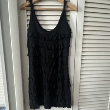 Express, Black Sleeveless Tiered Dress, M, Good Condition
