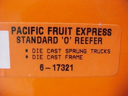 LIONEL 6-17321 " PACIFIC FRUIT EXPRESS REFRIGERADOR estándar escala O #300006 | Zustand: Used