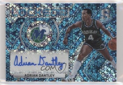 2017 Panini Spectra Locked In Neon Blue Prizm 42/49 Adrian Dantley Auto HOF 2d8