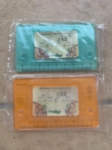 2 Ruler & Game Réglette Jeu LCD Mini Arcade Neuves style game watch