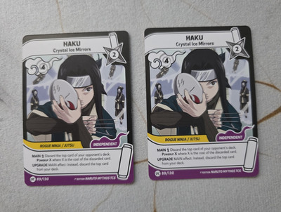 Naruto Mythos TCG Haku Crystal Ice Mirrors 89/130 1st Ed 2x EN