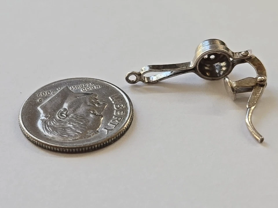 Plata de ley ~ Dije EXPRIMIDOR DE LIMÓN ~ ¡EXTREMADAMENTE RARO! ~ ¡VINTAGE! Foto 4 de 4