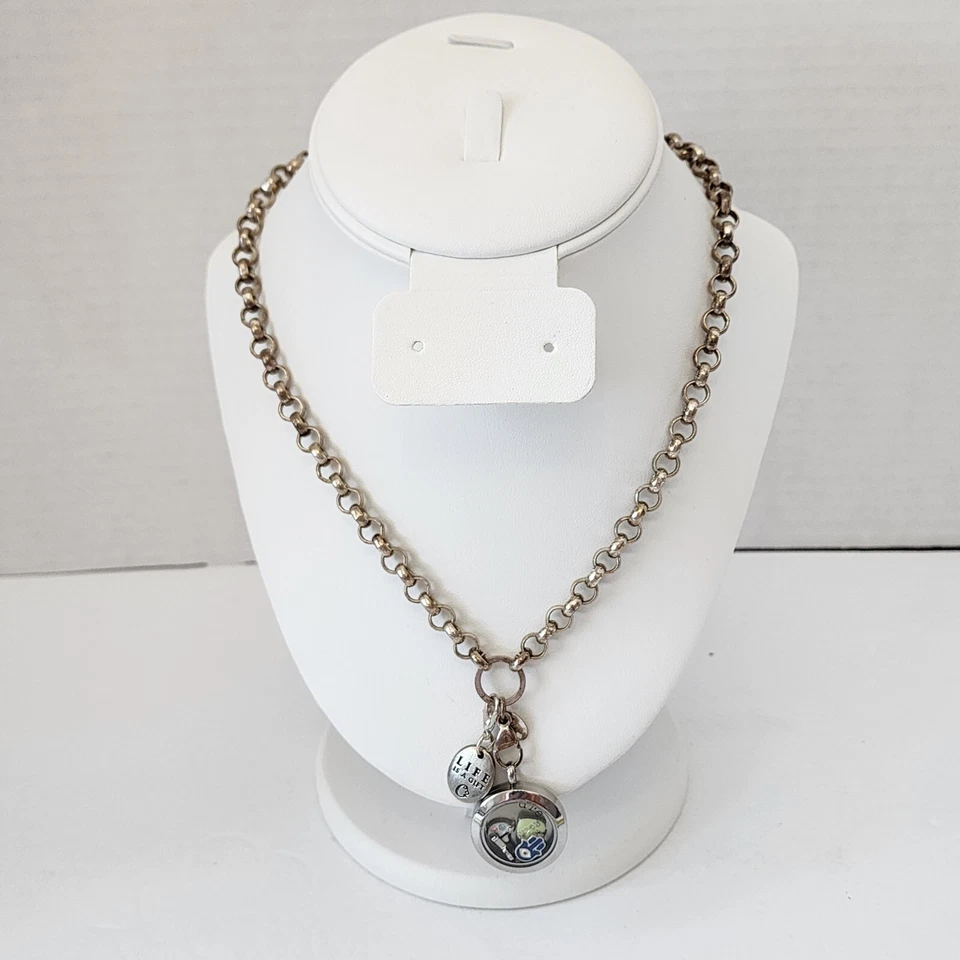 Collar Colgante Origami Búho Sueño Tono Plateado Flotante Dijes La Vida Es Un Regalo De Colección Foto 2 de 4