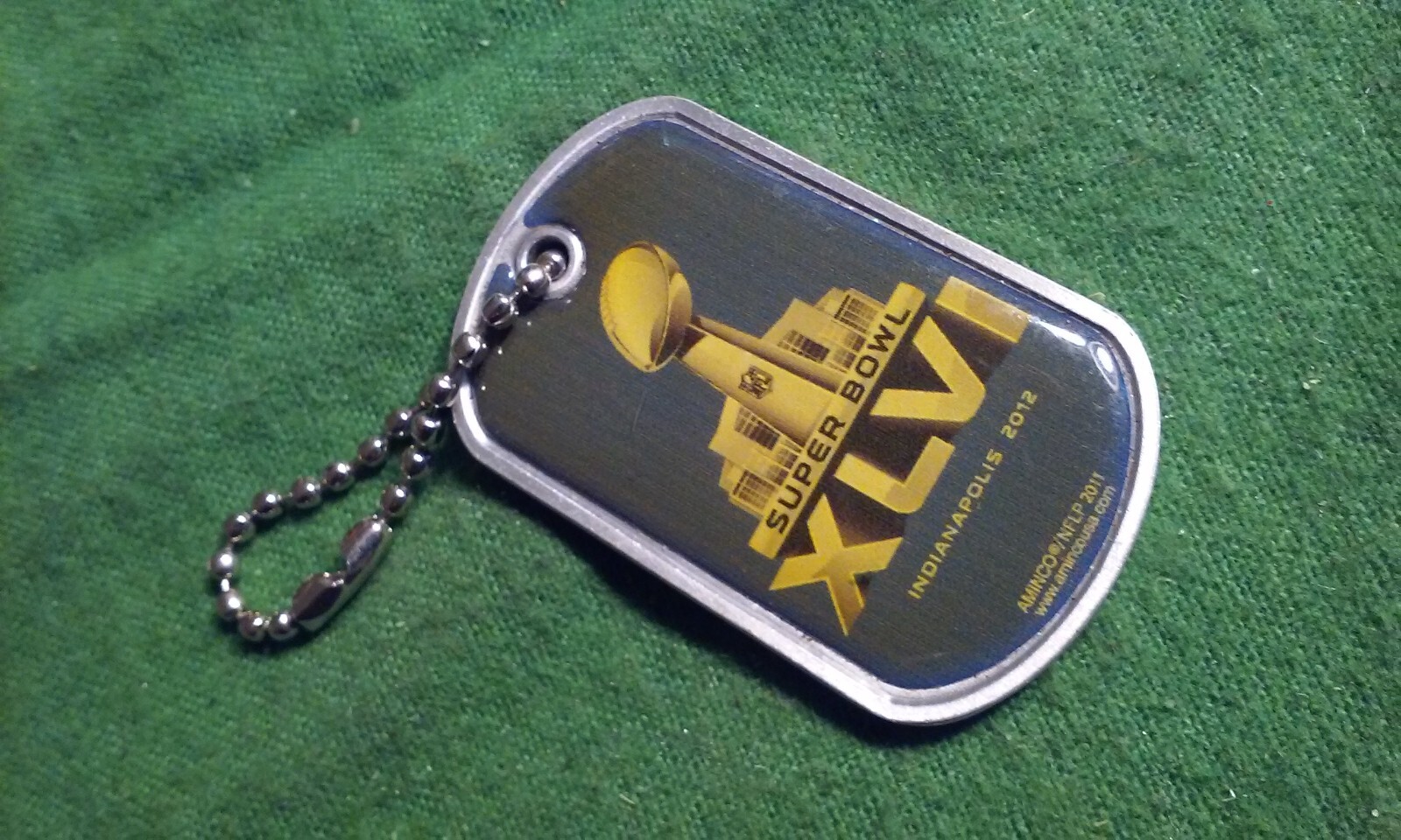 Superbowl XLVI 2012 Indianapolis Keychain Fob