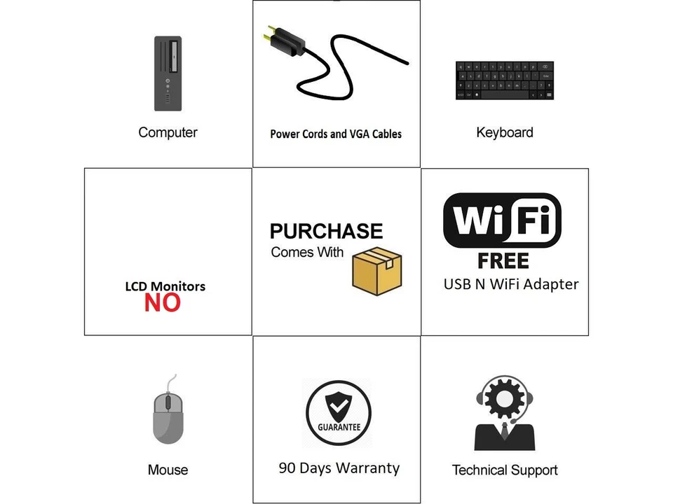 HP Compaq Tower Windows 10 250GB Dual Core 8GB DDR3 DVD/RW WiFi Ready Desktop - Image 4 of 4