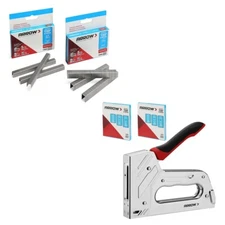 Arrow 3750 PCS T55BL Staple Gun Kit, Heavy Duty Manual Stapler Soft Rubber Grip