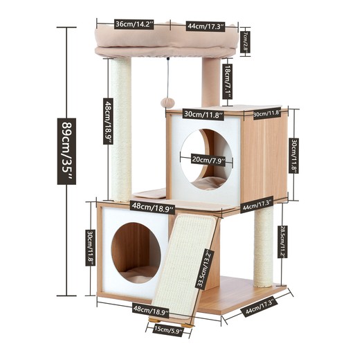 PAWZ Road Cat Tree Scratching Post Scratcher Tower Condo House Bed Furniture Bed - Picture 107 of 117