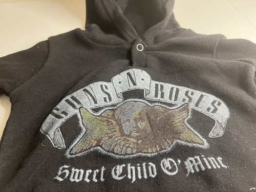 Guns N Roses Sweet Child O Mine Baby Hoodie Black - Size 0-3M New W Tags