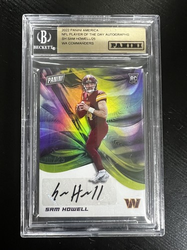 2022 Panini NFL Panini Player of the Day Autographs Sam Howell #8/25 RC