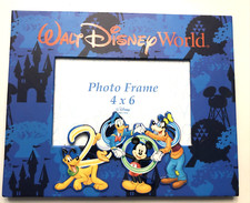 VTG Walt Disney World 2000 Photo Frame 4x6-Mickey, Donald, Goofy, Pluto