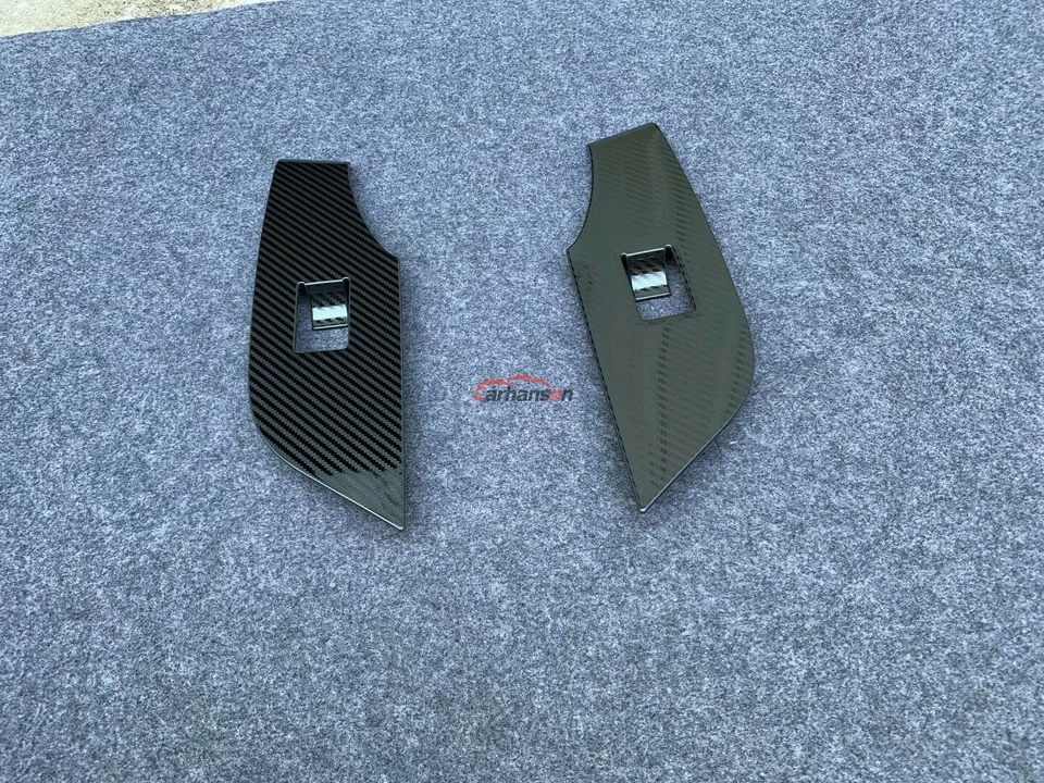 Para Toyota Rav4 Accesorios Fibra Carbono Interruptor Botón Derecha Conducción Foto 3 de 4
