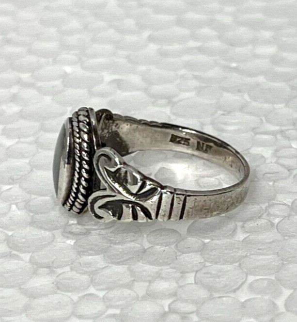 NF White MOONSTONE Solid Sterling Silver 925 Art … - image 3