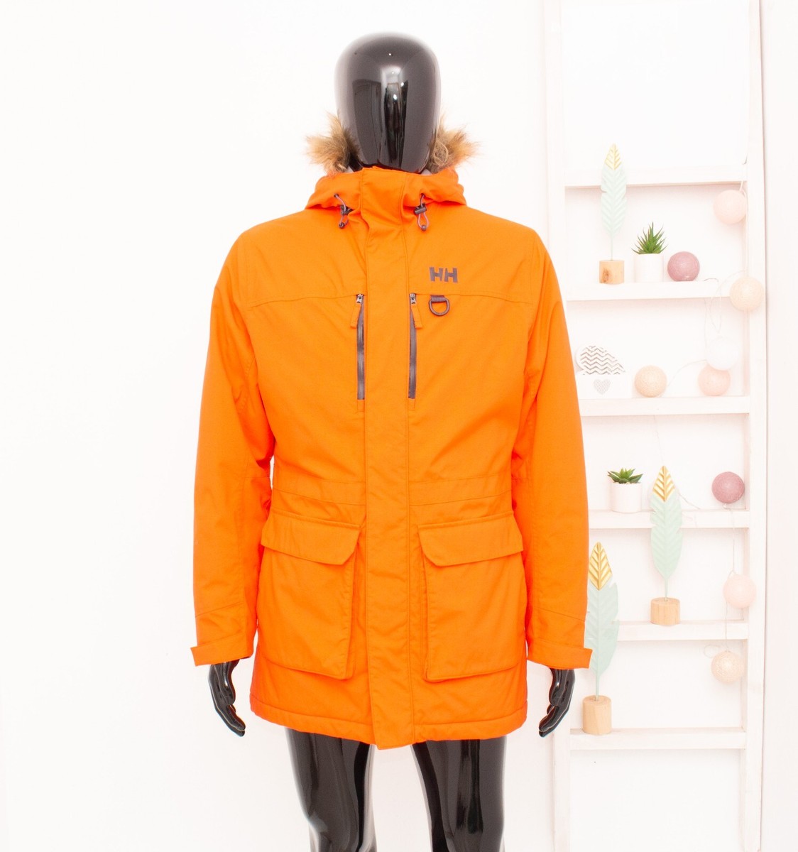 Helly Hansen Arctic Legacy H2 Flow Parka Down Fill Primaloft Faux Fur  Hooded S