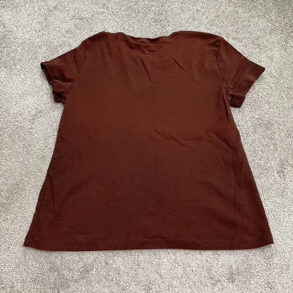 Covington Basic T-Shirt Womens XL Brown Crew Neck Short Sleeve Casual Cotton Tee - Image 2 of 4