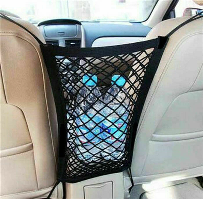 1x 2 Capas Coche Asiento Automático Bolsa de Almacenamiento Equipaje Organizador Soporte Red de Aislamiento para Mascotas Foto 3 de 4