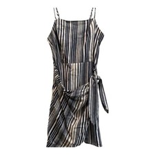 NWT Bailey Blue Striped Dress, Size LG Blue and White