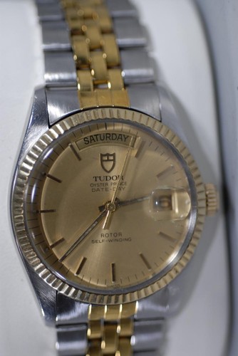 Rolex Tudor Oyster Prince Date-Day Watch ref. 94613 18K BEZEL Daydate Nice Ex++!