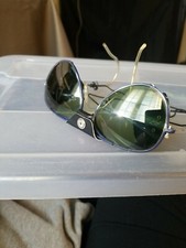 Vintage Sunglasses, "Made In France" With Leather Side Protectors.