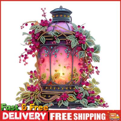 Acryl besondere Form Blume Laterne Diamond Painting Schreibtisch Ornamente