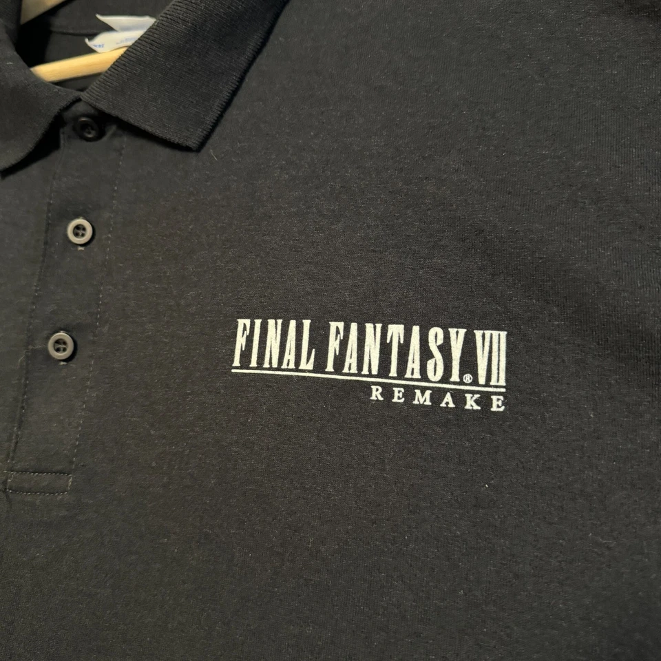 Final Fantasy VII 7 Game Remake Promo Polo Shirt 4XL Black Playstation - Image 4 of 4