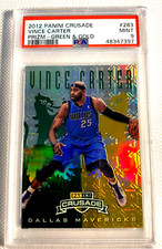 GOLD & GREEN ! /25 PSA 9 MINT VINCE CARTER 2012 FIRST YEAR PRIZM CRUSADE G5083