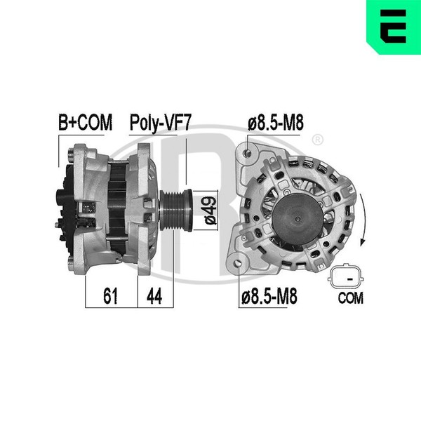 ERA Lichtmaschine Generator 90A 14V FüR Renault Captur 0.9 Tce 90 1.0 Sce 70-image