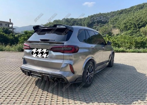 For BMW X5M F95 2020-2023 Gloss/Carbon Fiber Rear Trunk Spoiler Roof Wing Kits - Picture 10 of 35