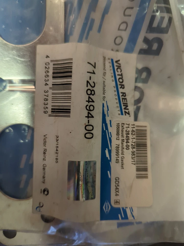 Juego de juntas de colector de escape para BMW Victor Reinz 71-28494-00 e36 11621728983 Foto 2 de 3