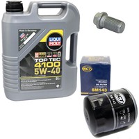 MotoröL Set 5W-40 5 Liter + ÖLfilter SM 143 + Schraube FüR Toyota Camry 3.0