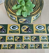 5/8, 7/8  1.5" 1 YD Green Bay Packers Grosgrain Ribbon Packers Football