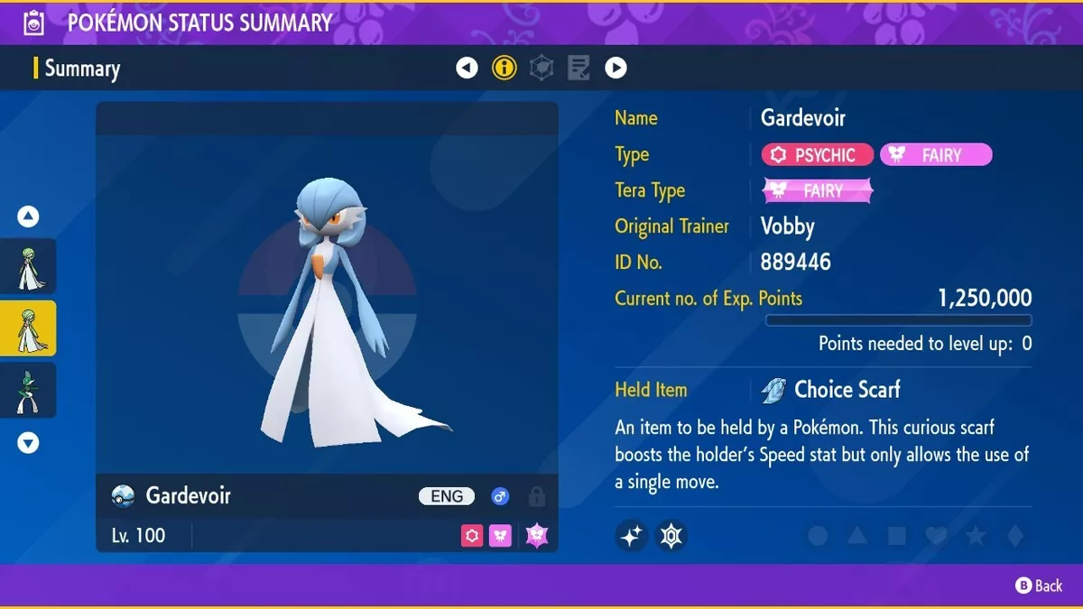 ✨ Ultra Shiny Gardevoir ✨ Pokemon Violet Scarlet ✨ Max Stats All Moves 6 IV