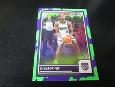 De'AARON FOX     (sacramento kings)  2023/24  panini hoops GREEN card #199  mint
