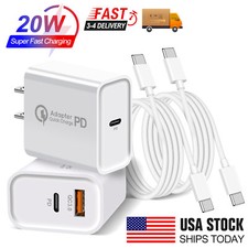 Universal 20W USB-C/USB A C Fast Wall Charger Cable For Android Samsung Galaxy