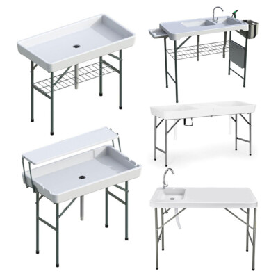 Heavy Duty Folding Camping Table Portable Fishing Cleaning for Outdoor ...