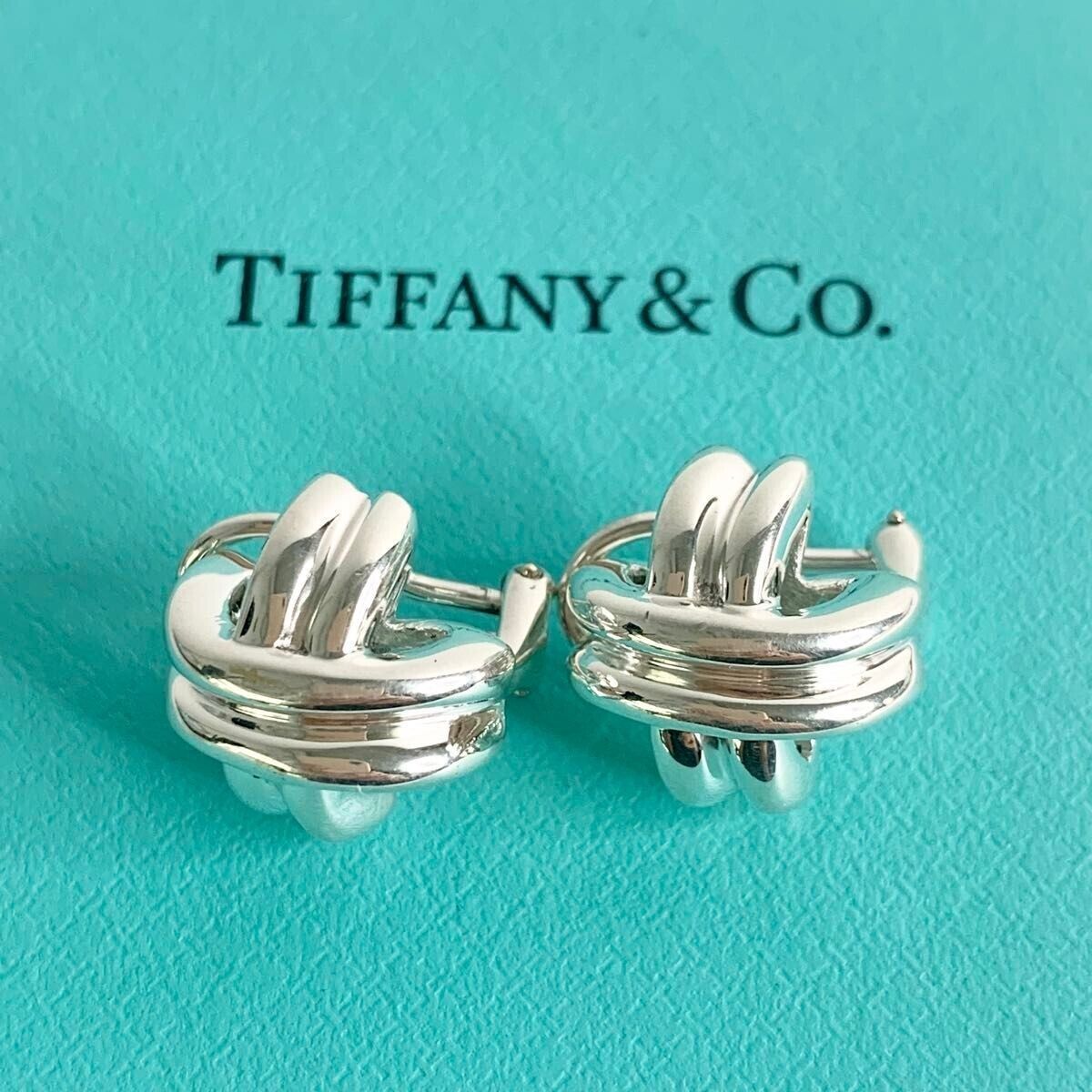 Tiffany & Co. 1990 Signature Cross Earrings SV925 Sterling Tiffany & Co. 1990 Signature Cross Earrings SV925 Sterling