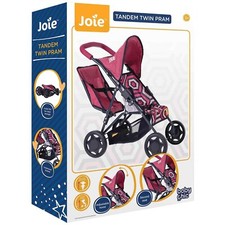 Folding Joie Tandem Twin Pram /Pushchair With Adjustable Hood Xmas Gift For Kids