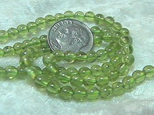 4mm Peridot Round Beads Full Strand 15 - 16 inch