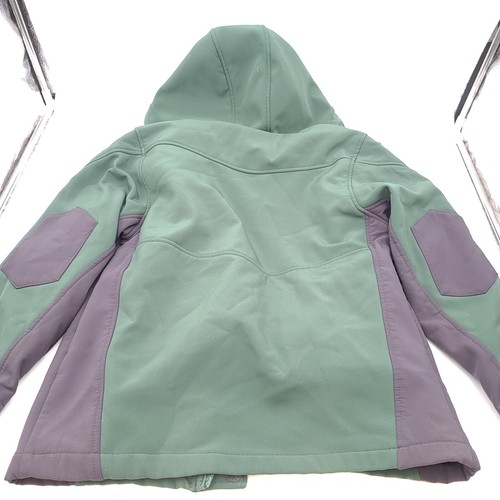 Snozu Boys M 10-12 Green Fleece 2-In-1 Lined Full Zip Hoodie Liner Coat Jacket - Picture 3 of 24