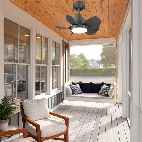 22'' Sevenine Quiet Ceiling Fan w/ Remote - Matte Grey, Energy-Efficient - NEW - Picture 5 of 6