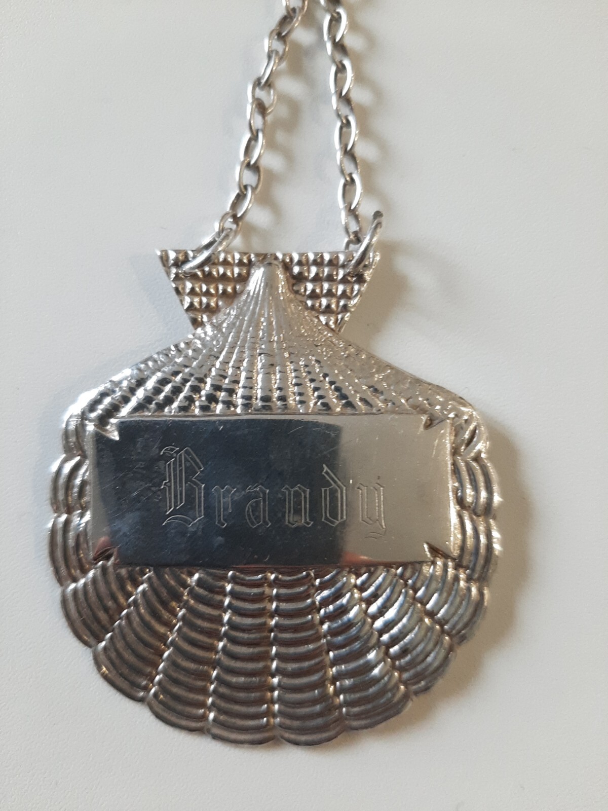 Silver Shell Shaped Whisky And Brandy Decanter Labels eBay