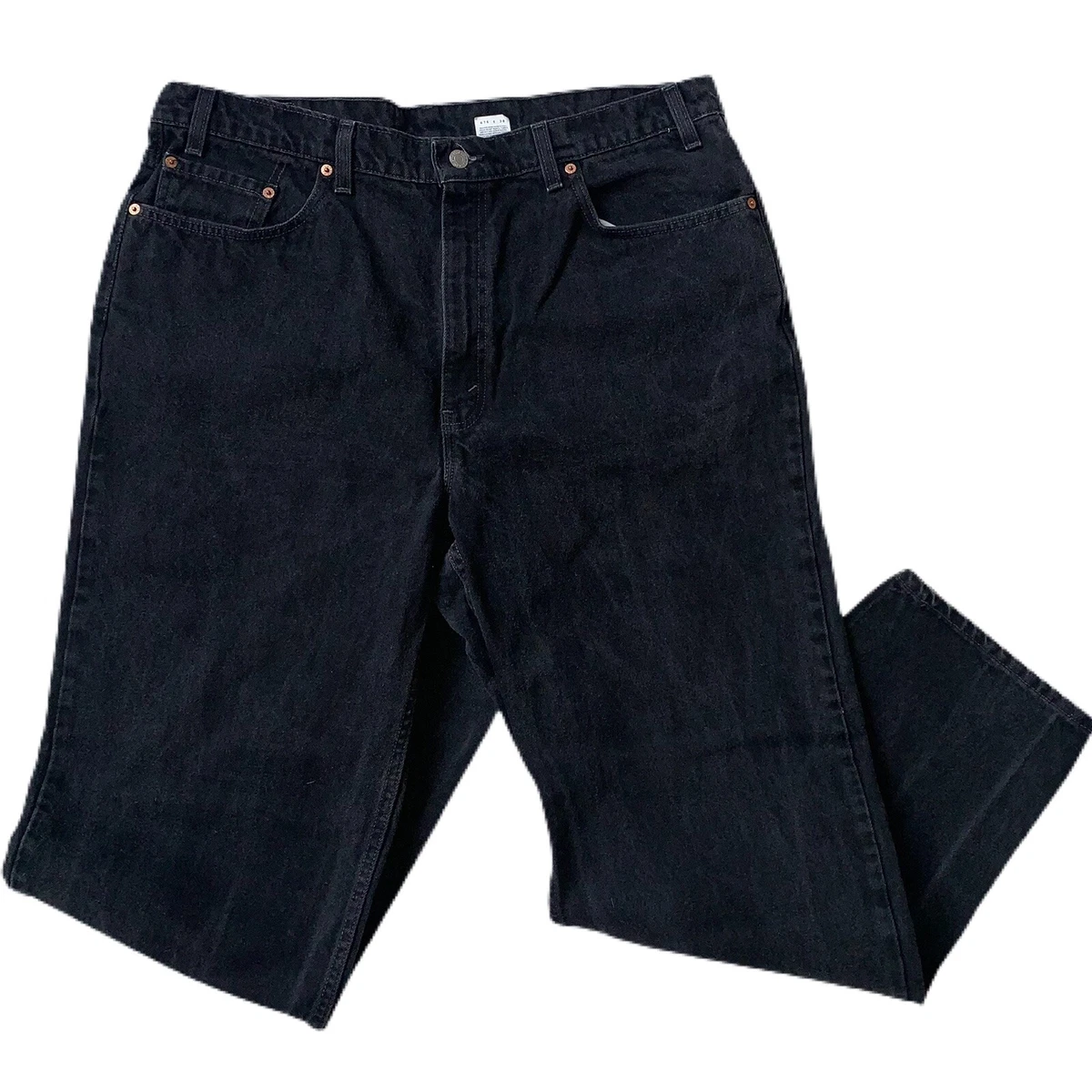Vintage Black Men's Levis 550 42 X 32 80s 90s Relaxed Fit Denim Made in the USA