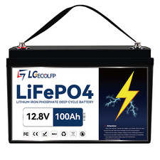 12V Lithium Battery 100Ah LiFePO4 Battery for Solar Panels RV Off-grid 100A BMS