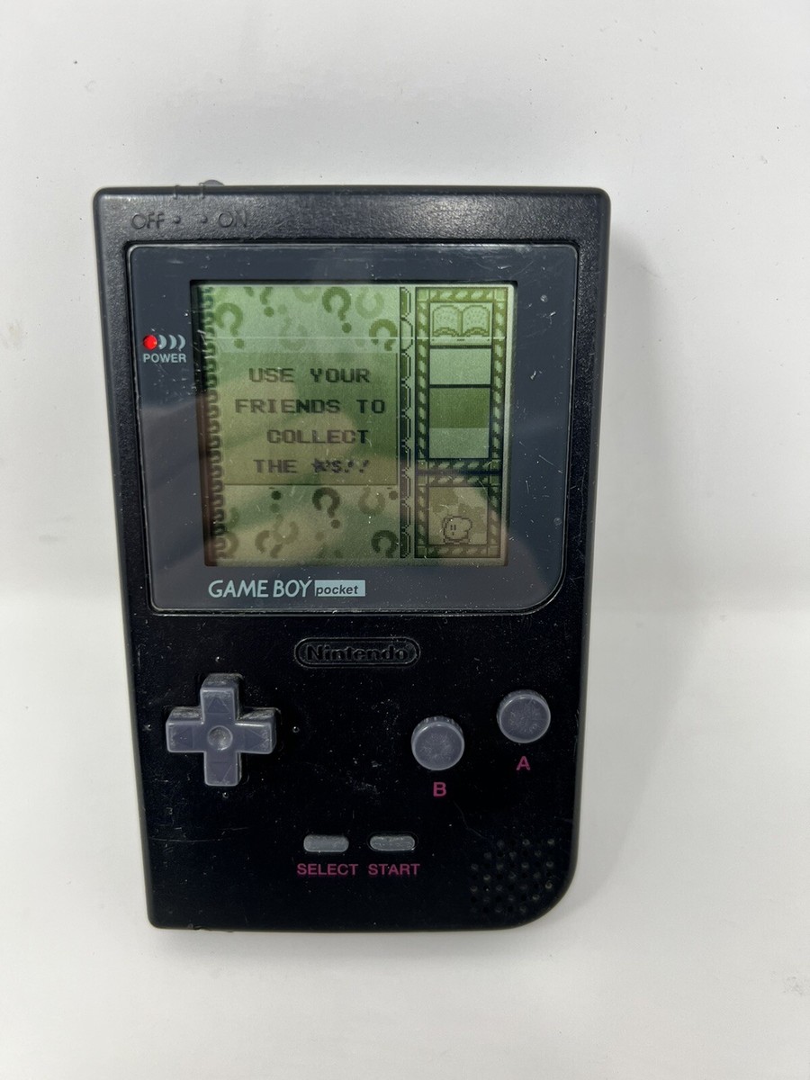 Nintendo Game Boy Pocket Black Handheld System W/ Kirbys Star