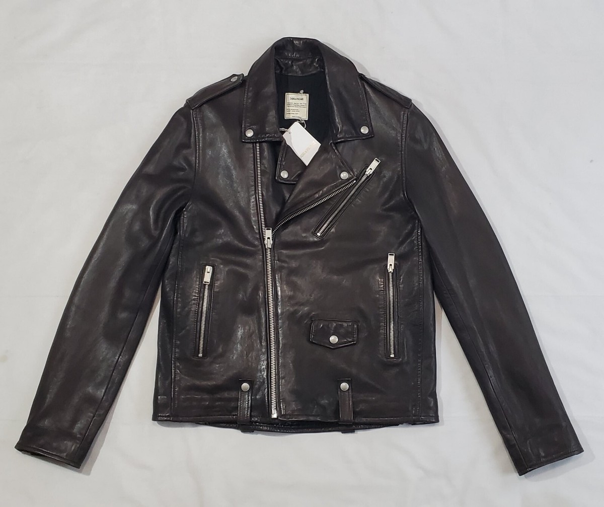 Zadig & Voltaire Louis Cuir SPI Noir Biker Men