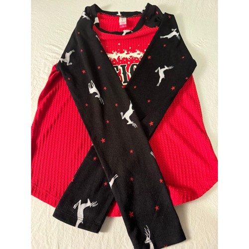 New Raglan Christmas Sleigh All Day long sleeve Reindeer Santa size M 7-9 - Picture 5 of 9