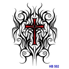 Cross Wings Chain Body Temporary Tattoos Spirituality Freedom Winged Cross